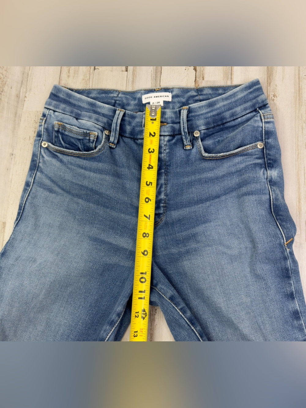 Good American Womens 2/26 (28x28) Jeans Straight Leg High Rise Denim - Picture 7 of 11